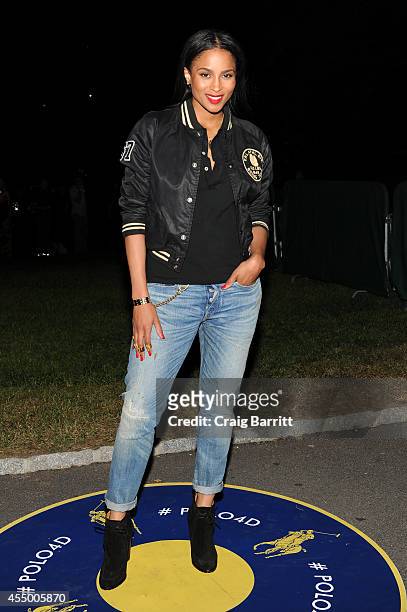 Ciara attends the Polo Ralph Lauren fashion show during Mercedes-Benz Fashion Week Spring 2015 at Cherry Hill in Central Park on September 8, 2014 in...