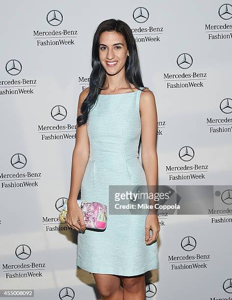 Natalie Zfat attends the Mercedes-Benz Lounge during Mercedes-Benz Fashion Week Spring 2015 at Lincoln Center on September 7, 2014 in New York City.