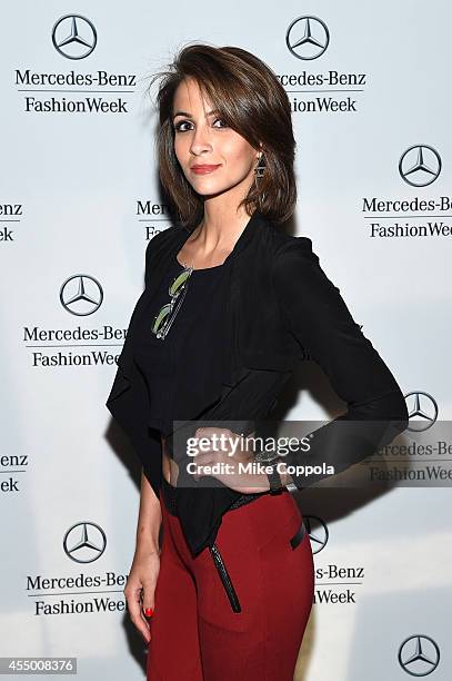 Kaitlin Monte attends the Mercedes-Benz Lounge during Mercedes-Benz Fashion Week Spring 2015 at Lincoln Center on September 8, 2014 in New York City.