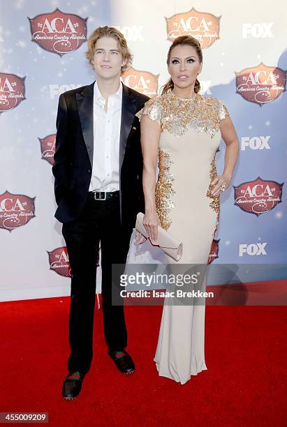 Gilligan Stillwater and guest arrive at the American Country Awards 2013 at the Mandalay Bay Events Center on December 10, 2013 in Las Vegas, Nevada.