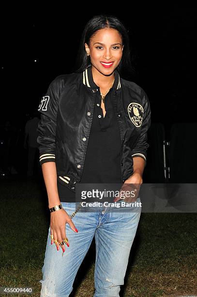 Singer Ciara attends the Polo Ralph Lauren fashion show during Mercedes-Benz Fashion Week Spring 2015 at Cherry Hill in Central Park on September 8,...