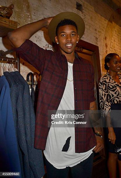 Basketball player Nick Young attends Chris Bosh and Hennessy V.S Raise a Glass to Mr. Nice Tie at Carson Street Clothiers on September 8, 2014 in New...