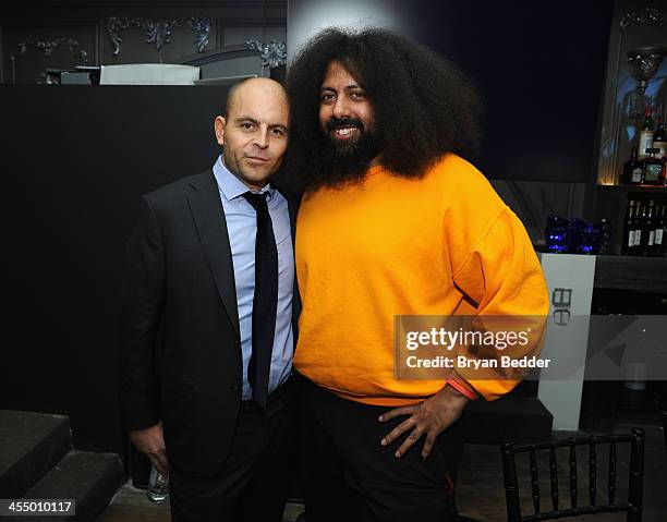 Of Artists for Peace and Justice David Belle and Comedian and Musician Reggie Watts attend Artists for Peace and Justice NYC Holiday Benefit...