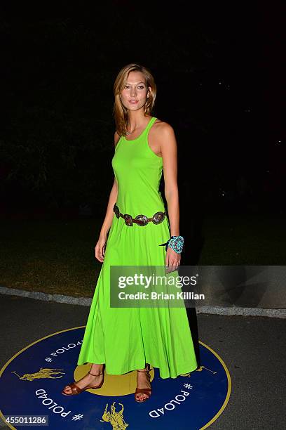 Model Karlie Kloss attends Polo Ralph Lauren For Women during Mercedes-Benz Fashion Week Spring 2015 at Cherry Hill in Central Park on September 8,...