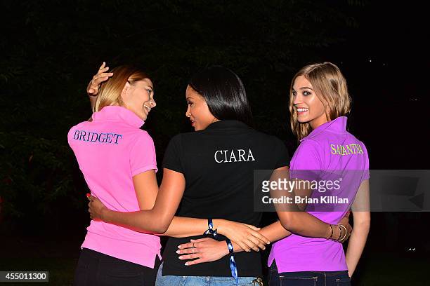 Model Bridget Malcolm, singer Ciara, and model Samantha Gradoville attend Polo Ralph Lauren For Women during Mercedes-Benz Fashion Week Spring 2015...