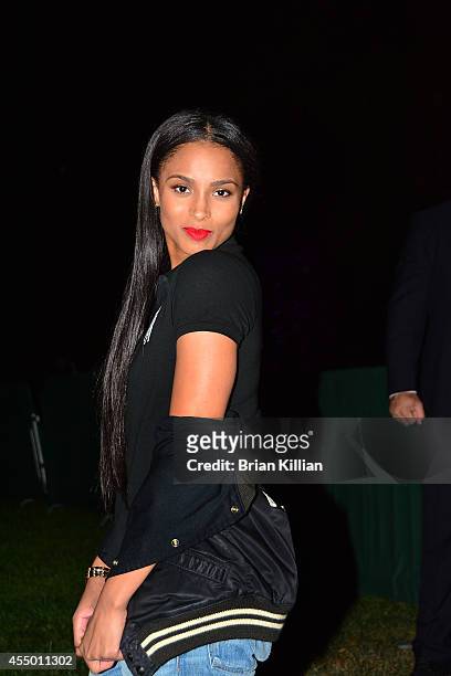 Singer Ciara attends Polo Ralph Lauren For Women during Mercedes-Benz Fashion Week Spring 2015 at Cherry Hill in Central Park on September 8, 2014 in...