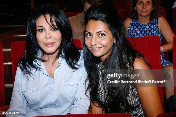 Yamina Benguigui and daughter Liza attend the 'Breves de Comptoir' : movie premiere at Theatre du Rond Point on September 8, 2014 in Paris, France.