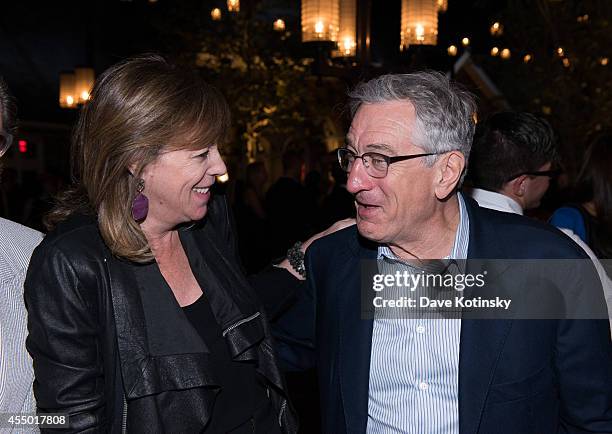 Jane Rosenthal and Robert De Niro attend the Tribeca Film Institute Annual Gala Benefit Screening Of "This Is Where I Leave You" - After Party at...