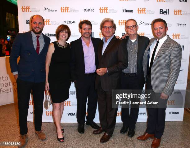 Producers Jordan Horowit, Dete Meserve, Patrick Newall, Matt Williams, David McFadzean and Judd Payne attends "The Keeping Room" premiere during the...