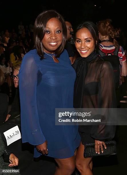 Star Jones and Jada Pinkett Smith attend Dennis Basso during Mercedes-Benz Fashion Week Spring 2015 at The Theatre at Lincoln Center on September 8,...