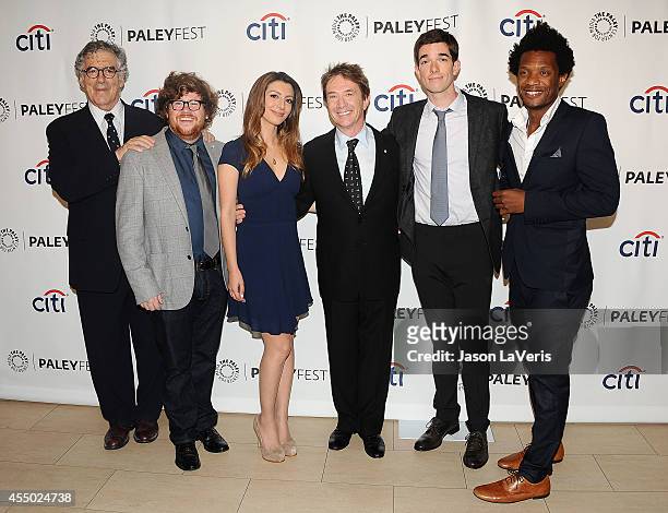 Actors Elliott Gould, Zack Pearlman, Nasim Pedrad, Martin Short, John Mulaney and Seaton Smith attend the Fox preview panel at the 2014 PaleyFest...