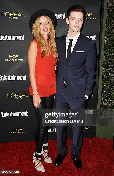 Actress Bella Thorne and actor Cameron Monaghan attend the 2014 Entertainment Weekly pre-Emmy party at Fig & Olive Melrose Place on August 23, 2014...