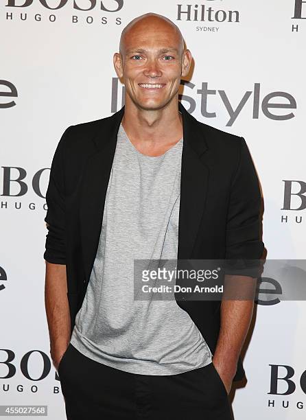 Michael Klim poses during the InStyle and Hugo Boss Men of Style Cocktail Party at Hilton Hotel on September 9, 2014 in Sydney, Australia.