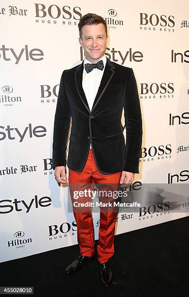 Luke Jacobz arrives at the InStyle and Hugo Boss Men of Style Cocktail Party at Hilton Hotel on September 9, 2014 in Sydney, Australia.