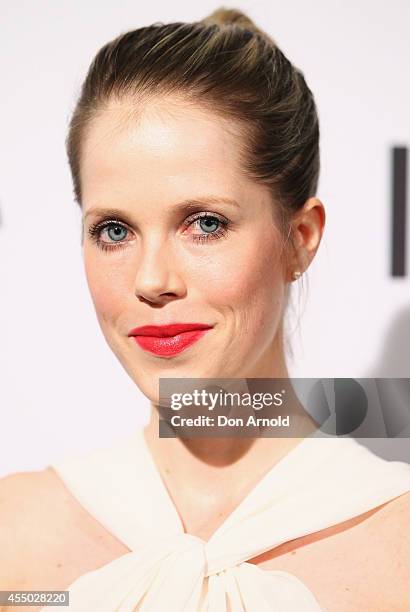 Alyssa McClelland poses during the InStyle and Hugo Boss Men of Style Cocktail Party at Hilton Hotel on September 9, 2014 in Sydney, Australia.