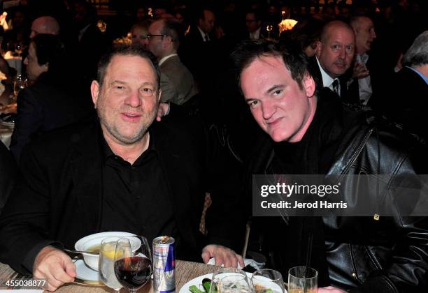 Producer Harvey Weinstein and Writer, Producer, Director Quentin Tarantino attend the 33rd annual Variety Home Entertainment Hall of Fame on December...