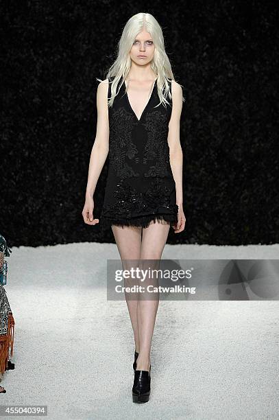 Model walks the runway at the Vera Wang Spring Summer 2015 fashion show during New York Fashion Week on September 9, 2014 in New York, United States.