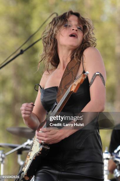 Ana Popovic performs at 'Blues at the Top" festival in Winter Park, Colorado on June 9, 2010.