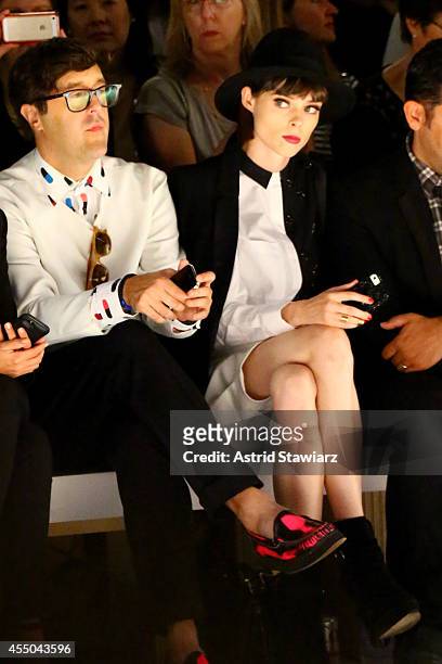 Style features director of Teen Vogue Andrew Bevan and model Coco Rocha attend the Noon By Noor fashion show during Mercedes-Benz Fashion Week Spring...