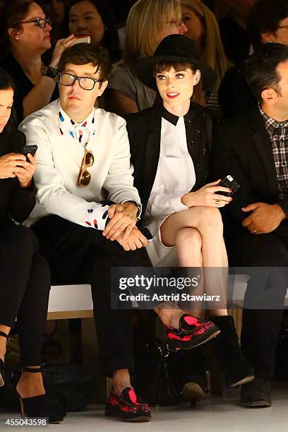 Style features director of Teen Vogue Andrew Bevan and model Coco Rocha attend the Noon By Noor fashion show during Mercedes-Benz Fashion Week Spring...