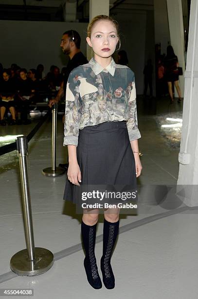 Tavi Gevinson attends the Rodarte fashion show during Mercedes-Benz Fashion Week Spring 2015 on September 9, 2014 in New York City.