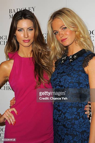 Katherine Webb and Erin Heatherton attend Badgley Mischka with Yappn Corp Brings Fotoyapp To Mercedes-Benz Fashion Week at Lincoln Center on...