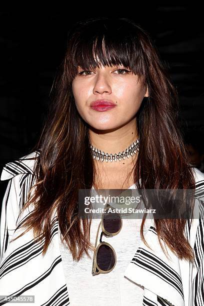 Natalie Suarez attends the Noon By Noor fashion show during Mercedes-Benz Fashion Week Spring 2015 at The Salon at Lincoln Center on September 9,...