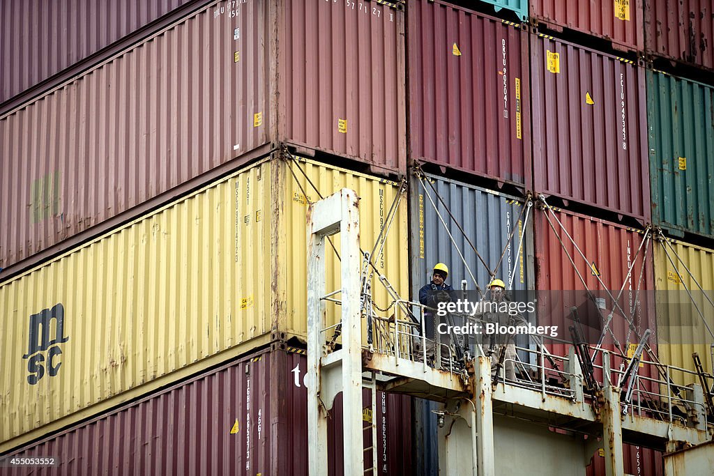 Operations At The Port Of Baltimore Ahead Of Import Price Index Figures