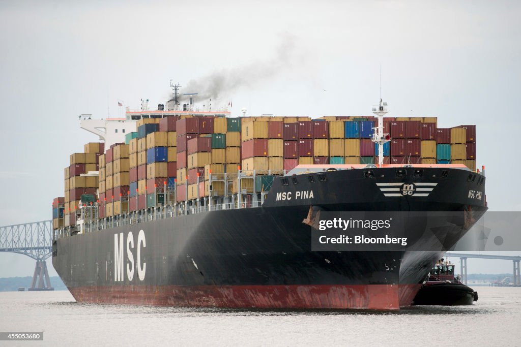 Operations At The Port Of Baltimore Ahead Of Import Price Index Figures
