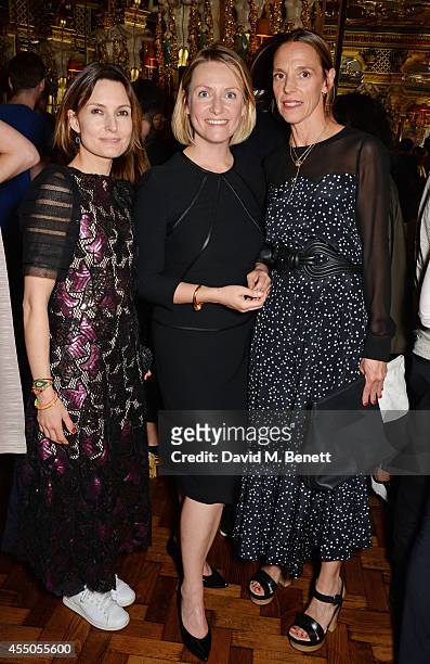 Daisy Bates, editor Penny Martin and Tiphaine de Lussy attend 'The Gentlewoman' issue launch party at the Oscar Wilde Bar at The Club at Hotel Cafe...