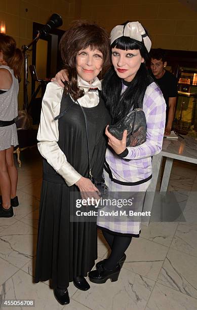 Fenella Fielding and Princess Julia attend 'The Gentlewoman' issue launch party at the Oscar Wilde Bar at The Club at Hotel Cafe Royal on September...