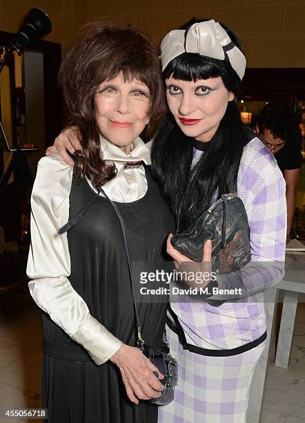 Fenella Fielding and Princess Julia attend 'The Gentlewoman' issue launch party at the Oscar Wilde Bar at The Club at Hotel Cafe Royal on September...