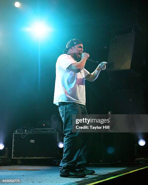 Immortal Technique performs in concert at Irving Plaza on December 10, 2013 in New York City.