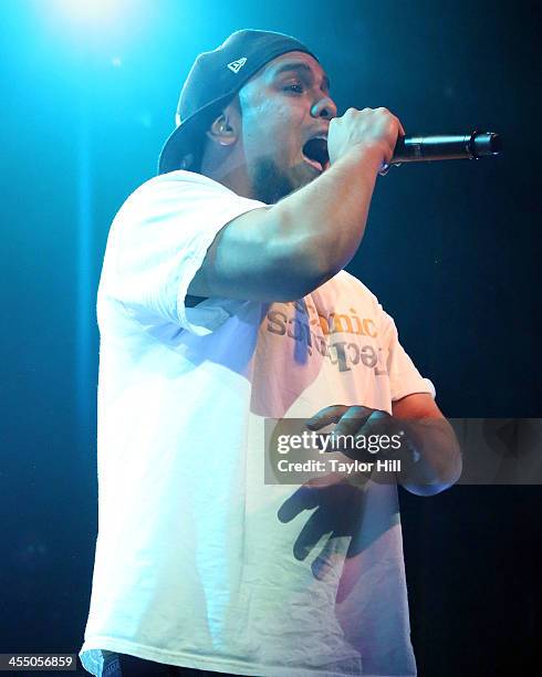 Immortal Technique performs in concert at Irving Plaza on December 10, 2013 in New York City.