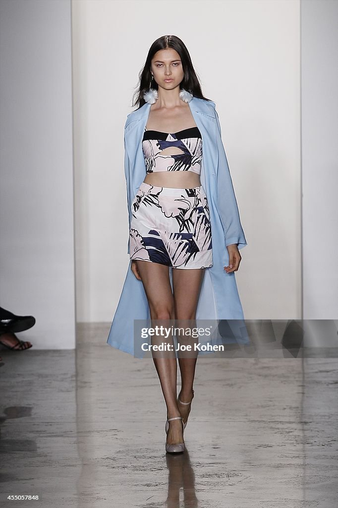 2015 Spring Girls A model walks the runway during Timo Weiland women's spring 2015 at ...