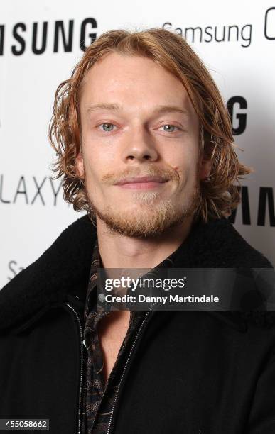 Alfie Allen attends the Samsung Galaxy Alpha Launch party at The Collection on September 9, 2014 in London, England.