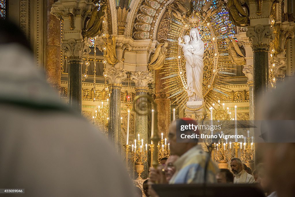 Mgr Barbarin Celebrates Traditional Ceremony At Fourviere Basilica In Lyon