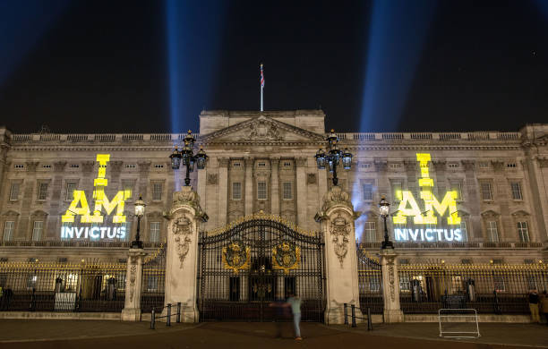 GBR: Invictus Games Spectacle Of Projections And Lights Onto Buckingham Palace