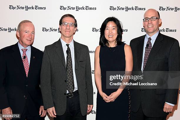 President of Purdue University Mitch Daniels, deputy national editor of The New York Times Ethan Bronner, founder of StudentsFirst Michelle Rhee and...