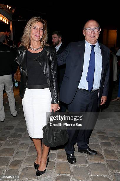 French Finance Minister Michel Sapin and his wife Valerie de Senneville attend 'Don Giovanni - Opera En Plein Air' at Hotel Des Invalides on...