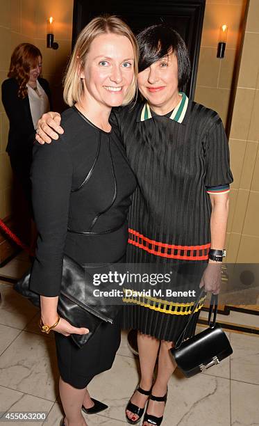 The Gentlewoman editor Penny Martin and Alice Rawsthorn attend 'The Gentlewoman' issue launch party at the Oscar Wilde Bar at The Club at Hotel Cafe...