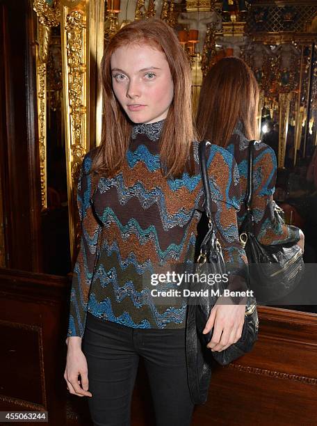 Georgie Hobday attends 'The Gentlewoman' issue launch party at the Oscar Wilde Bar at The Club at Hotel Cafe Royal on September 9, 2014 in London,...