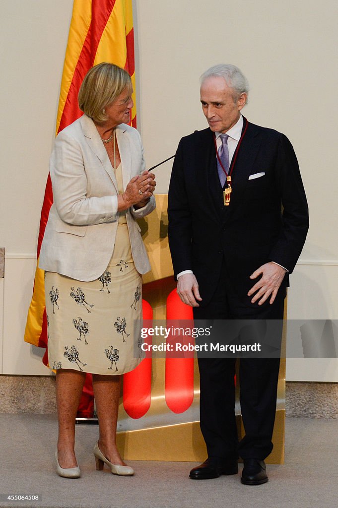 Josep Carreras Receive Honour Medal Of Catalonian Parliament