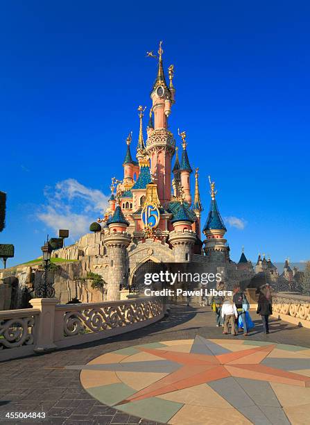 Sleeping Beauty Castle at Disneyland Resort Paris during 15th Anniversary.