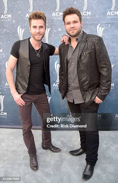 Colton and Zach Swon of The Swon Brothers attend the 8th Annual ACM Honors at Ryman Auditorium on September 9, 2014 in Nashville, Tennessee.