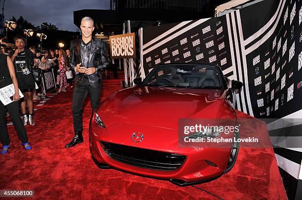 Personality Jay Manuel attends LG and Mazda at Fashion Rocks 2014 at the Barclays Center of Brooklyn on September 9, 2014 in New York City.
