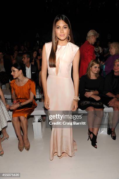 Miss Universe Gabriela Isler attends the Zang Toi fashion show during Mercedes-Benz Fashion Week Spring 2015 at The Salon at Lincoln Center on...