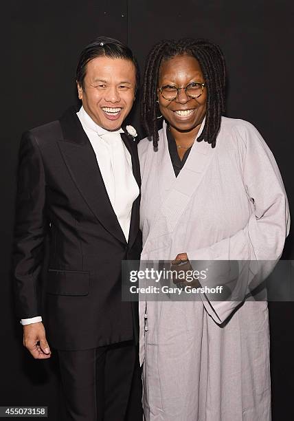 Designer Zang Toi and Whoopi Goldberg attend Zang Toi during Mercedes-Benz Fashion Week Spring 2015 at The Salon at Lincoln Center on September 9,...