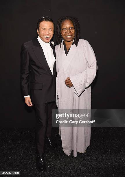 Designer Zang Toi and Whoopi Goldberg attend Zang Toi during Mercedes-Benz Fashion Week Spring 2015 at The Salon at Lincoln Center on September 9,...