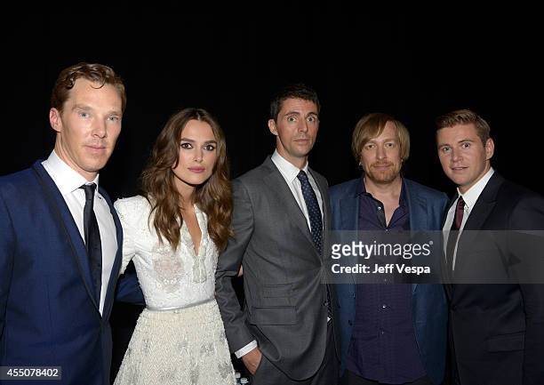 Actors Benedict Cumberbatch, Keira Knightley, Matthew Goode, director Morten Tyldum and actor Allen Leech attend the "The Imitation Game" premiere...